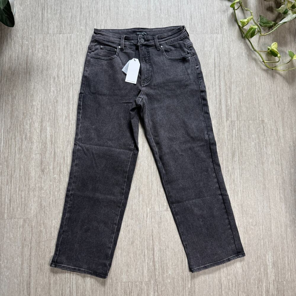 Universal Standard Women's Jeans Size 4 NWT Black Faded Stretch Denim Straight